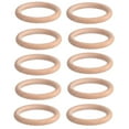 thumbnail image 1 of 10 anillos de madera sin terminar, círculos de madera natural para manualidades, joyería, dentición de bebé, 5 cm, 1 of 14