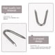 thumbnail image 3 of OULII 140Ud Clavos En U De Hierro Para Cercas Jardín Fijación Estacas Metal Plata Resistentes Durables, 3 of 8