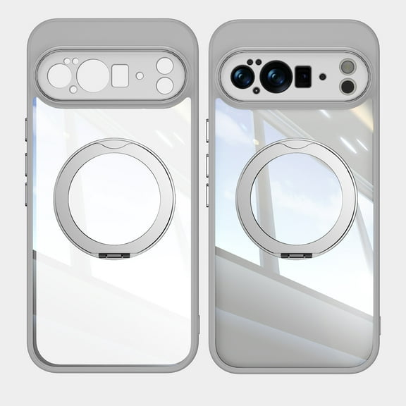 Case for Google Pixel 10 /10 Pro Case Ring Holder Kickstand Built-in Camera Lens Protector Anti-Scratch Shockproof Dustproof Protection Rugged Phone Case Cover for Google Pixel 10 /10 Pro, White