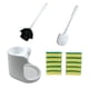 thumbnail image 5 of Combo de émbolo y cepillo para inodoro para limpieza de baño, juego de limpieza de cepillo para inodoro sin ángulo muerto, blanco, 1 juego, 5 of 5