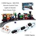 thumbnail image 4 of Blocks 826 Pcs Christmas Winter Holiday Train Set Railway Track Toys 2.4G Rc Steam Building Bricks For Kids Xmas Gift Drop Delivery Otoud, 4 of 6