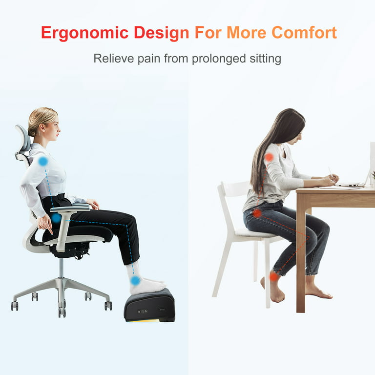 Mount it Foot Rest Under Desk Ergonomic Footrest - Reduces Muscle Strain  and Fatigue - Adjustable Angle Office Foot Rest Stool, 17.6 x 13.2, Black &  Reviews