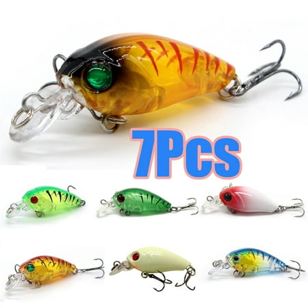 Cheers.US 7Pcs Fishing Lures Shallow Deep Diving Swimbait Crankbait Fishing Wobble Multi Jointed Hard Baits for Bass Trout Shallow Deep Freshwater and Saltwater