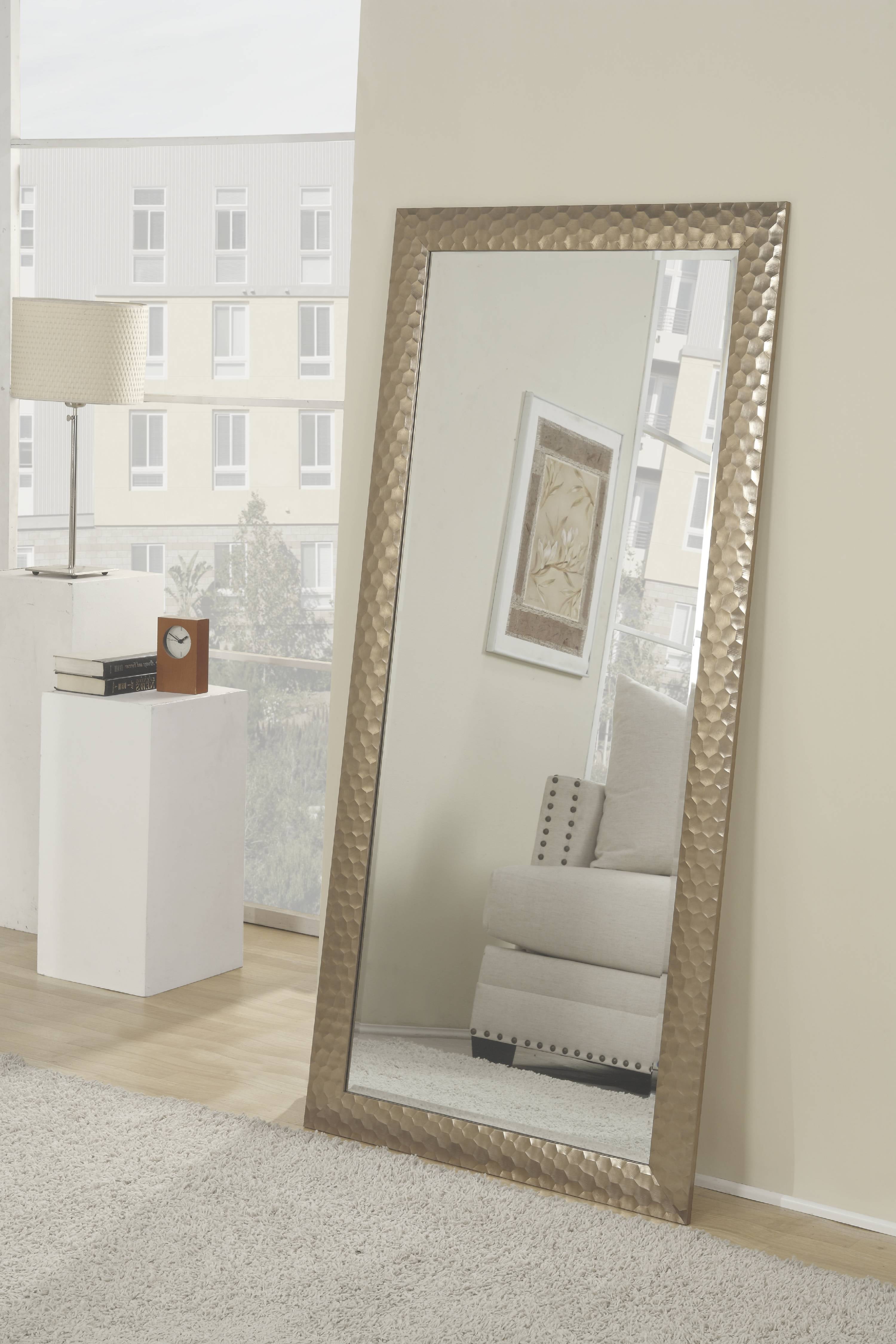 Glam Full Length Leaner Mirror, Metallic Bronze