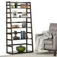 thumbnail image 2 of Simpli Home Acadian SOLID WOOD 63 inch x 30 inch Transitional Ladder Shelf Bookcase in Brunette Brown, 2 of 6