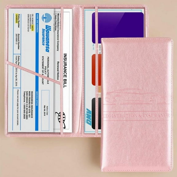 Car registration and insurance card holders, magnetic snap car glove box organizers, essential car document bags, car accessories gifts for men and women, card holders, birthday gifts.