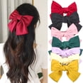 thumbnail image 3 of Paquete de 2 lazos para el cabello con lazo, pinzas para el cabello con lazo de cinta de satén grande, pasador con lazo para adultos, adolescentes, accesorios para el cabello para mujeres Sincero Hogar, 3 of 3