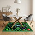 thumbnail image 3 of ODIKA 5'x7' Washable Area Rug Astronaut Cyber Arcade Galaxy Motif Fireworks Anime Flowing Dynamic for Small Living Room, Bedroom, Easy Care, Non-Shedding, Pet Friendly, 3 of 7