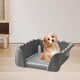 thumbnail image 1 of Caja de arena para inodoro para perros, valla elevada desmontable, bandeja para orinal de entrenamiento extraíble para conejos, otras mascotas, , gris, 1 of 8