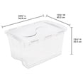 thumbnail image 4 of Sterilite 48 Quart Hinged Lid Storage Box Plastic Stackable Bin with Lid, 6 Pack, 4 of 12