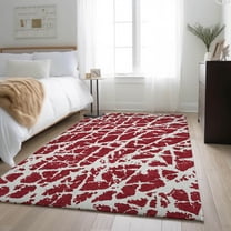 Addison Rugs Mayfield Washable Transitional Organic Red Rectangle Rug, 3' x 5'