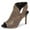 Leopard, variant on YDN Women Chic Peep Toe Stiletto High Heel Short Booties Cutout Slingback Side Zippers Sandals Walking Shoes Size 5.5 Zebra Pattern