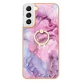 thumbnail image 3 of Mantto For Samsung Galaxy S23 Case,Ring Holder Stand Marble Pattern 3 in 1 Rugged Shockproof Hybrid Hard PC Soft Rubber Bumper Drop Protective Girls Women Boy Men Phone Cases,Pink, 3 of 6