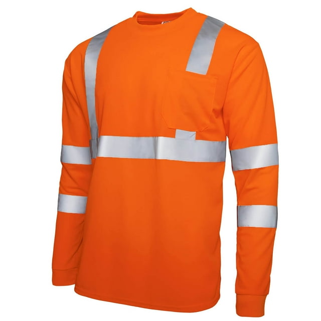 Plebaso Men's Long Sleeve Mesh T-Shirts Patchwork Work Tee for Men Crewneck Fashion Tops with Pocket