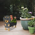 thumbnail image 3 of JilgTeok 2 Packs Garden Art Crafts Dog Shape Flower Pot Cute Planters for Garden Decoration Storage Containers, 3 of 3