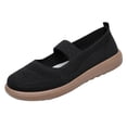 thumbnail image 2 of Mesh Mary Jane Flats for Women, Mary Jane Sneakers, Women Premium Round Toe Slip On Casual Flats Soft Sole Comfort Walking Footwear Lightweight Non Slip Daily Shoes, Black 6, 2 of 5