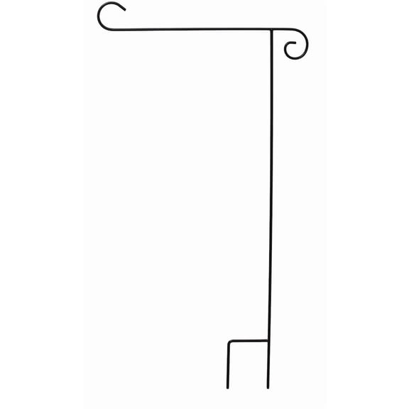Briarwood Lane Wrought Iron Black Garden Flag Stand Holder