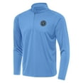 thumbnail image 2 of Men's-Antigua  Sky Blue New York City FC Tribute Quarter-Zip Top, 2 of 3