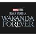 thumbnail image 2 of Girl's Black Panther: Wakanda Forever Metallic Movie Logo  Graphic Tee Black Large, 2 of 4