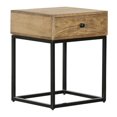 thumbnail image 4 of Home Fare Farmhouse Industrial Iron Base Side Table In Brown, 4 of 9