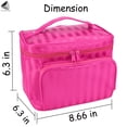 thumbnail image 2 of PULLIMORE Travel Makeup Bags Waterproof Cosmetic Organizer Case with Mirror Portable Toiletry Storage Bag for Makeup Brushes Make Up Toiletry Jewelry (Rose Red), 2 of 9