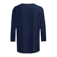 thumbnail image 5 of Craaazy Hanukkah Shirts for Women Athletic Casual Menorah Printed Round Neck 3/4 Sleeve T-shirts Gifts, 5 of 5