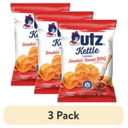 (3 pack) Utz Kettle Classics Smokin' Sweet BBQ Potato Chips, Gluten-Free, 2.5 oz Bag