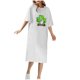 thumbnail image 1 of Vestido Corto de Verano Cuello Redondo Estilo de Camiseta de Longitud de Tobillo de Manga Corta, Altamente Elástico para Pijamas Y Ropa Interior Sexy, 1 of 8