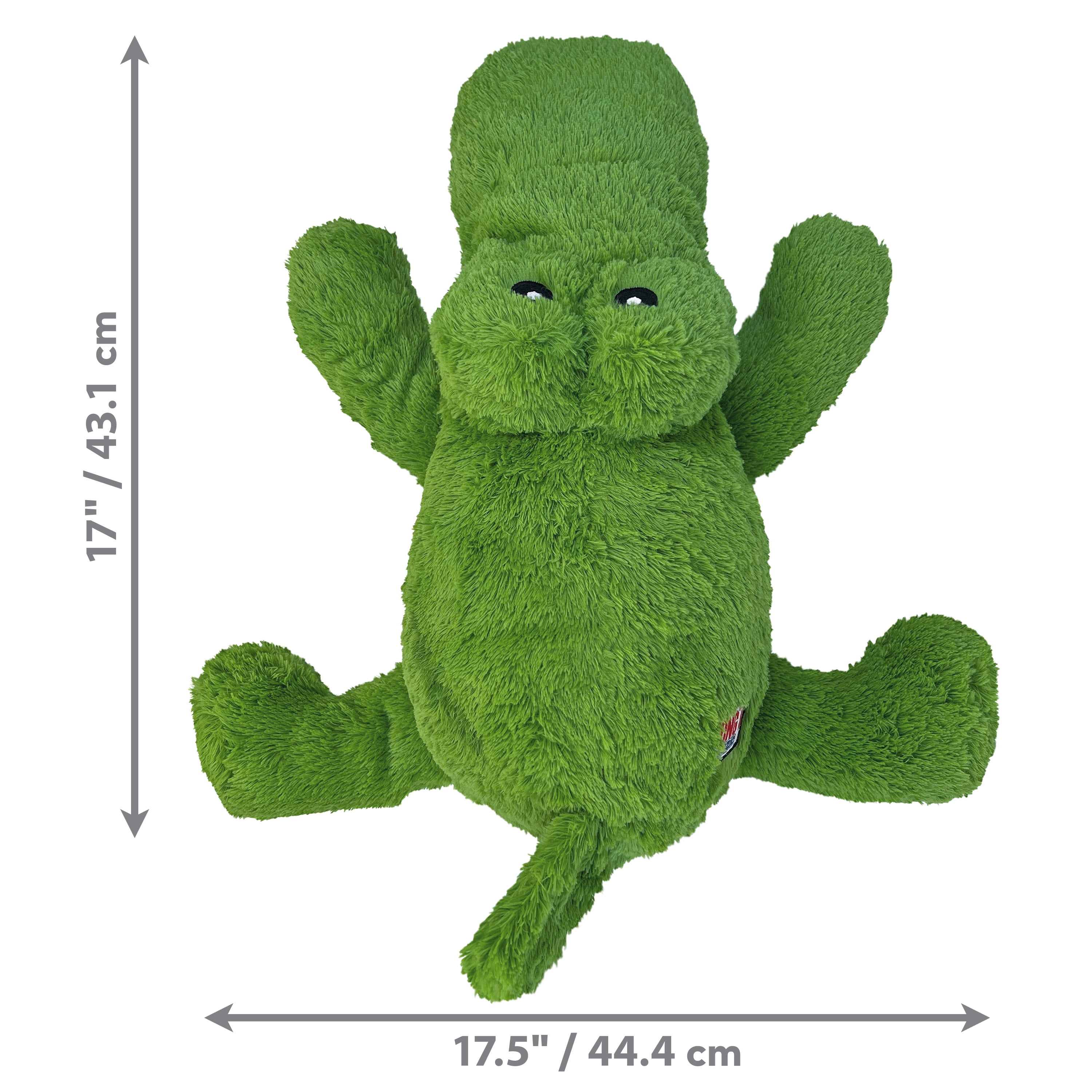 KONG® Cozie™ Plush Dog Toy with Squeaker, Ali the Alligator, Jumbo Extra Large