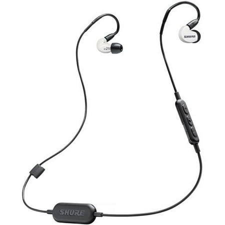 Shure In Ear Monitors Shure SE215 Special Edition Sound Isolating Over-the-Ear Stereo Earphones with Universal 3.5mm Remote & Mic Cable for iOS/Android Devices, White ()