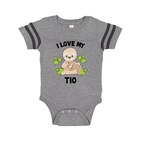 

Inktastic Cute Sloth I Love My Tio with Green Leaves Gift Baby Boy or Baby Girl Bodysuit