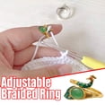 thumbnail image 1 of Loop Knitting Crochet Ring, Stainless Steel, Adjustable Size, Durable Design, For Crafting, Hobby Use, Easy Looping, Knitting Tool, Crochet Accessory, Home Office Craft Supply Akmoler Just Released, 1 of 9