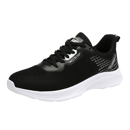 

Fsqjgq Sleek Mid Men Couple Models Men s Spring and Autumn New Korean Version Breathable Lightweight Student Running Shoes Mesh Sports Casual Shoes Storage for Men Black 42