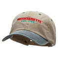 thumbnail image 2 of Massachusetts Year Established Embroidered Pigment Dyed Wash Cap - Khaki Green OSFM, 2 of 5