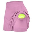 thumbnail image 4 of Idoravan Women's Basic Versatile Skirt Clearance Womens Tennis Skirts Run yoga Inner Shorts Elastic Sports Golf Pockets Hakama, 4 of 9
