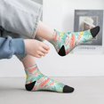 thumbnail image 2 of Pofeuu Bright Peach Print 30cm Socks, Adult Running Hiking Socks for Youth and Adult, 2 of 7