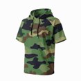 thumbnail image 5 of OIOLOYJM Mens Sun Protection Shirts Quick Dry Lightweight UPF Rash Guard Camo Short Sleeve Hoodies Summer Hiking Outdoor Fishing Hooded T Shirts Light Green M, 5 of 5