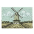 thumbnail image 1 of Dutch Cutting Board, Hand Drawn Style Windmill in a Farmland and Forest Vintage Agriculture Themed Image, Decorative Tempered Glass Cutting and Serving Board, Large Size, Multicolor, by Ambesonne, 1 of 1