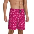 thumbnail image 2 of Sikiie Breast Cancer Awareness6 Mens Pajama Shorts, Lightweight Lounge Pant with Pockets Soft Sleep Pj Shorts for MenMedium, 2 of 6