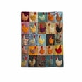 thumbnail image 1 of Manta de Franela, Diseños Variados de Gallinas, Patrones de Animales de Granja, Vellón Suave y Aterciopelado con Estampados Caprichosos para Sofá, Cama o Diván, 1 of 2