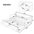 thumbnail image 2 of Harper & Bright Designs Wooden Daybed with Trundle Bed and Two Storage Drawers, Extendable Bed Daybed, Sofa Bed with Two Drawers, Wood Daybed Twin Size, White, 2 of 9
