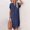Dark Blue, variant on Summer Saving Clearance 2022! TIANEK Denim Dress for Female Quick Drying Solid Short Sleeve Lapel Streamlining Waist Boho Womens Dress Maxi Dress