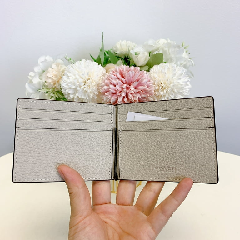 Coach CH090 Slim Money Clip Billfold Wallet In white Man