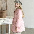 thumbnail image 3 of Adults' Casual Warm Jacket Solid Color Knitted Yarn Collar Button Thickened Mid Length, 3 of 5