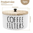 thumbnail image 3 of AEVXKHI Coffee Filter Dispenser, Wooden Coffee Filter Storage Container with Lid, Sturdy Coffee Pod Organizer, Coffee Filter Basket Holder for Home Bar Counter Coffee Bar Decoration, 3 of 11
