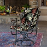 ARDEN Outdoor Dining Chair Cushion 20 x 20, Simone Black Tropical