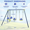 thumbnail image 3 of CIPACHO Outdoor Kids Swing Set with Two Swings and One Glider, Kids Playground for Backyard, 3 of 3