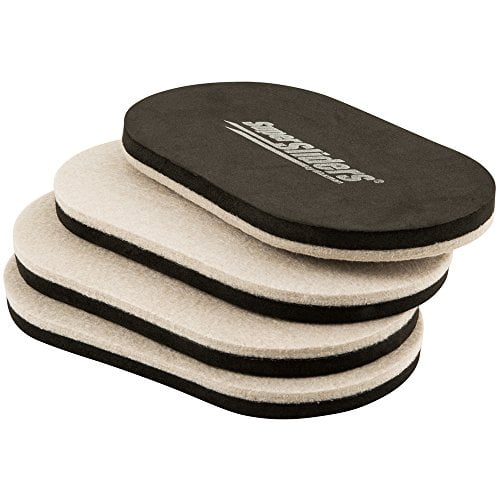 SuperSliders 4705295N Reusable XL Heavy Furniture Sliders for Hardwood