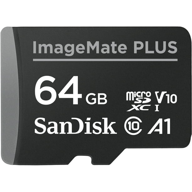 Sandisk 64gb Imagemate Plus Microsdxc Uhs 1 Memory Card With Adapter 130mb S C10 U1 V10 Full Hd A1 Micro Sd Card Sdsqub3 064g Awcka Walmart Com Walmart Com