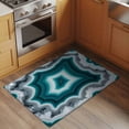 thumbnail image 2 of Entryway Rug 2'x3', Green Agate Small Rug for Kitchen Bathroom Door Mat Indoor Entrance, Ombre Modern Abstract Art Non-Slip Area Rugs Floor Mats Carpet Front Door Rugs, 2 of 8
